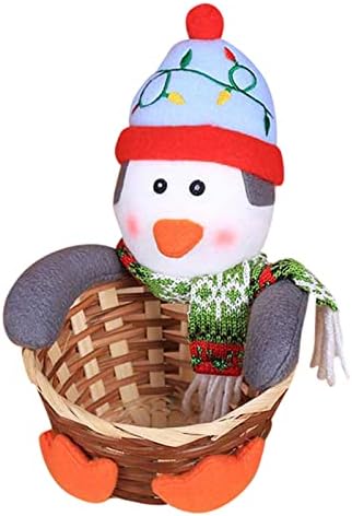 Feliz Natal Candy Storage Storage Decoração Santa Snowman Snow Storage Basce