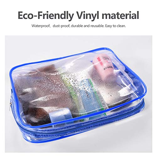 6pcs Crystal Clear PVC Viagem Kit de bolsa de higiene pessoal para homens, sacos de armazenamento de organizador de embalagem