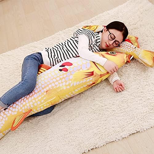 Pillow de almofada de peixe macio oukeyi ， 35 polegadas/ 90cm de travesseiro de brinquedo de brinquedo de pelúcia para decoração