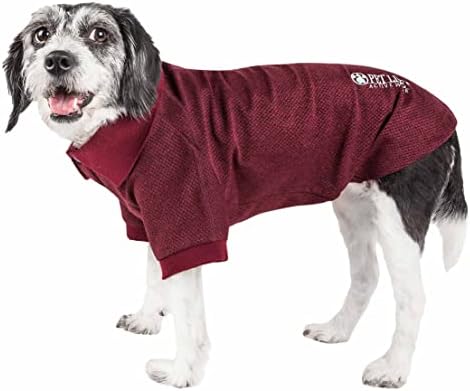 Pet Life ® Active 'Fur Flexed' Fitness and Yoga Pet T-Shirt Dog Polo-Camisa de cachorro respirável com estrech de 4 vias,