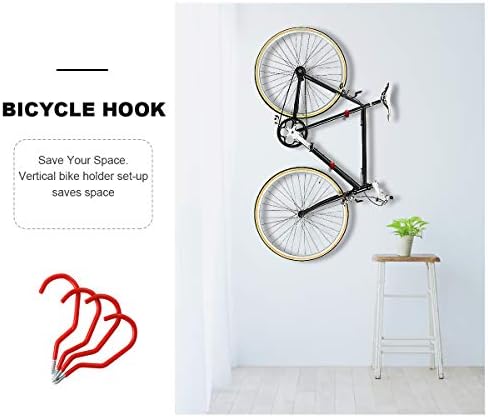 DOITOOL 8PCS Bike Hook Hail de serviço de bicicleta pesado ganchos de armazenamento de bicicleta com parafusos de PE