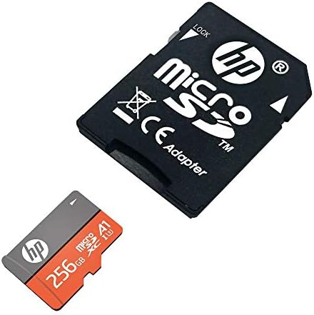 HP MicroSDXC Card HFUD256-1V31A, 256 GB, Orange, A1, UHS-I, 4K, Ultra HD Compatível, velocidade máxima de leitura 100MB/S, laranja