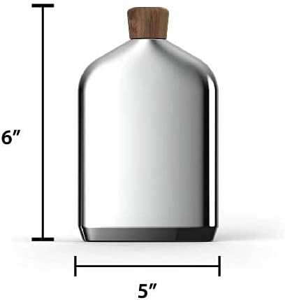 NAMBE VIE Coleção Flask | Frasco de licor de 8 onças para homens | Balão de bebida à prova de vazamentos | Feito com madeira acacia