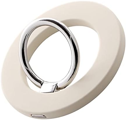 BIAGI LP-MSMRG07WH Smartphone magnético anel, compatível com MagSafe, anel de smartphone, anel de aderência, Pitari, selo magnético incluído, branca, marca exclusiva da