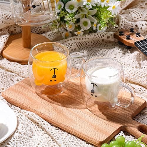 ECCLIY 8 PCS CARTO Urso Urso Urso Cup de Tea