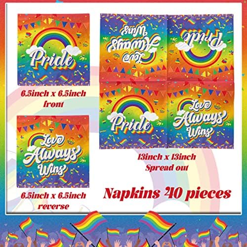 Suprimentos do Dia do Pride Gay, 40pcs Love LGBTQ Gay Rainbow Gambine