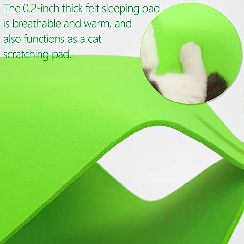 Wealer Cat Hammock Bed, cama de gato com função de arranhões de gato, cama de gato de feltro moderno para gatos grandes, móveis de