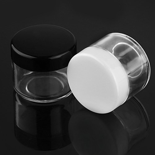 ACCMOR 20 peças vazias de recipientes de amostra de plástico transparente com tampas 3/5/10/15/20 grama de frascos