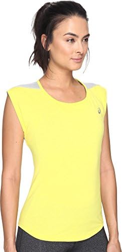 Tee de romance feminino da ASICS, amarelo ardente, médio