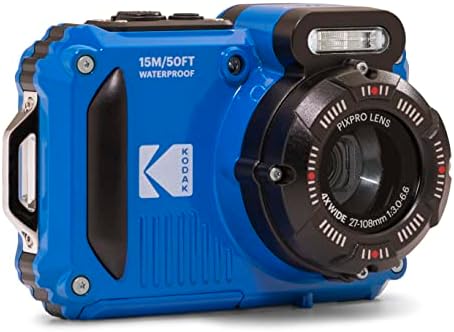 Kodak Pixpro WPZ2 Câmera digital impermeável robusta 16MP 4x Zoom óptico 2,7 LCD Full HD Vídeo, azul