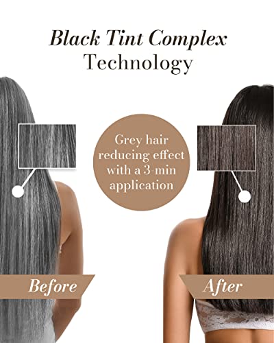 Reen LG Efeito gradual Capinho de cabelo marrom natural de cor marrom xampu e conjunto de presentes de tratamento - Redução de cinza