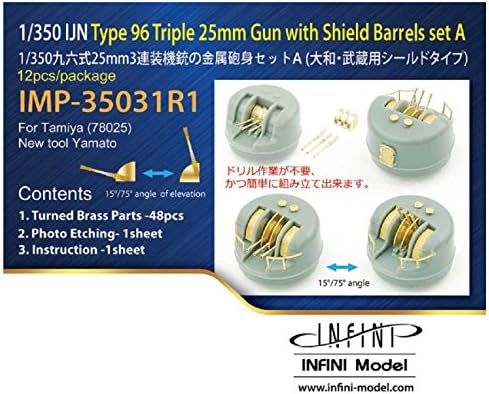 Infinimoderu 1/350 IMP Série japonesa Marinha japonesa Nove seis mm3 mm3 escudo de pistola com yamato tipo A t para