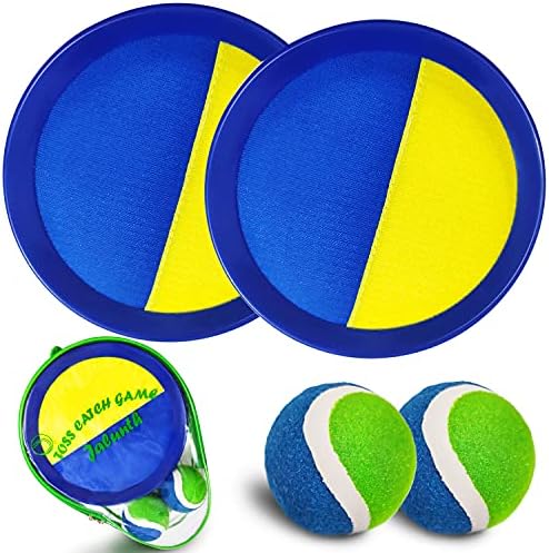 Jalunth Ball Catch Set Games Toss Paddle - Toys de praia quintal ao ar livre Piscina quintal JOGO DE