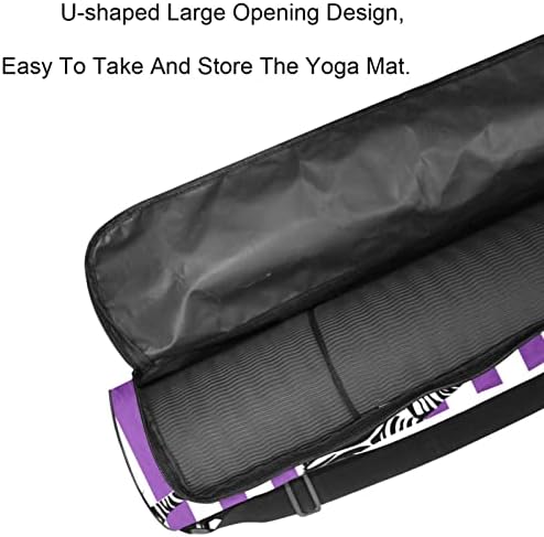 Bolsa de transportadora de tapete de ioga com padrão de zebra com alça de ombro de ioga bolsa de ginástica bolsa de praia
