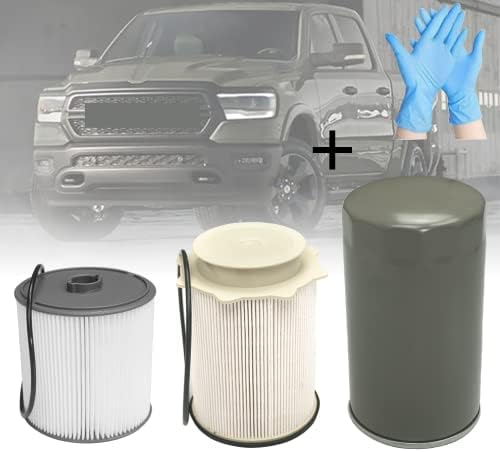 6.7L Cummins Filtro de combustível Filtro de água Kit de filtro de óleo Fit para Dodge Ram 2500 3500 4500 5500, 2019-2022
