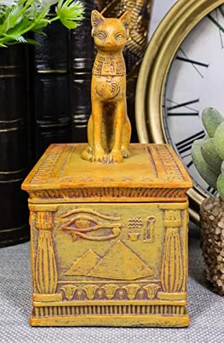 EBROS Presente antigo egípcio de Deusa Bastão com olho de pirâmide de Horus e divindades hieróglíficas Padrão de jóias