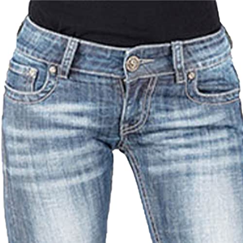 Jeans de bota de bota de corte de Mid Mid Rise Retro Stop Slimming calça jeans Juniors Vintage Legal Jean Troushers