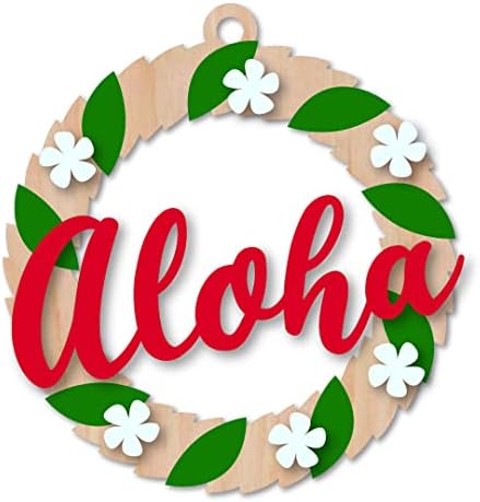 Island Heritage Hawaiian Wooden Christmas Ornament
