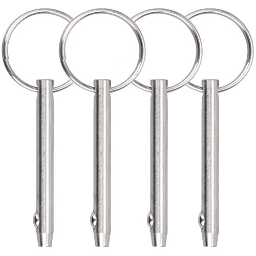 8 PCs Pinos de liberação rápida pinos bimini top, diâmetro 1/4 , comprimento geral 3, comprimento utilizável 2,4 （61mm),