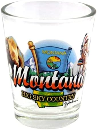 Montana Big Sky Country State elementos de tiro de vidro