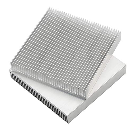 2PCs Módulo de resfriamento de dissipador de alumínio de alumínio, 90x90x15mm Met de dissipador de calor Fin para amplificador