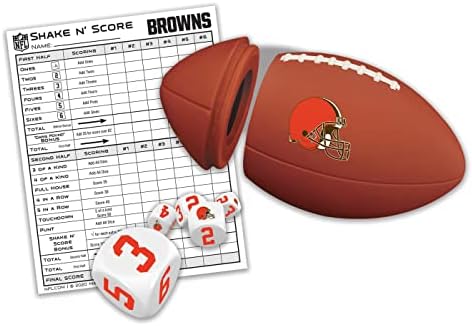 Obras -primas da NFL Dallas Cowboys Shake n 'Score Travel Dice Game, para 2 jogadores, idades mais 6, multi, tamanho único