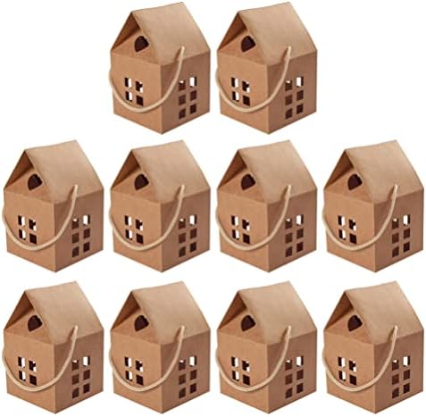 Artibetter 10pcs casas caixas de doces em forma