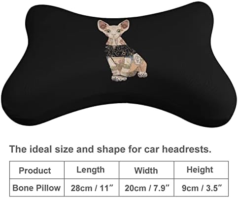 Almofado de pescoço para carros de gato de gato de orgulho 2 PCs Confortável almofada automática Cushion Broadia de espuma de espuma de espuma de espuma