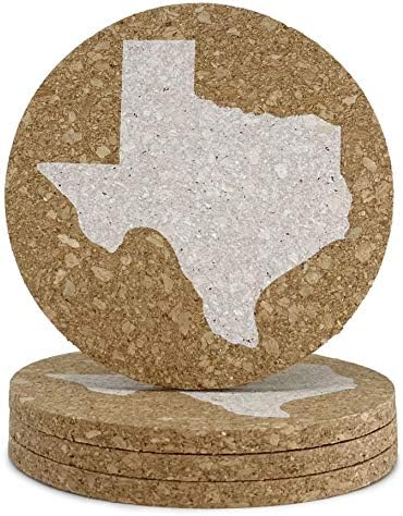 Montanha -russa do Texas Cork montanhas -russas de 3,5 polegadas - 4 montanhas -russas do Texas Texas presente