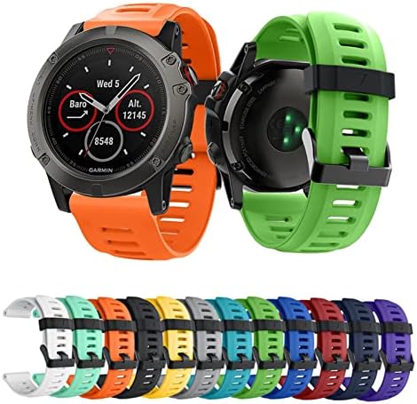 Ilazi Substituição Bandas de vigia de silicone macio Strap para Garmin Fenix ​​3 / Fenix ​​3 HR GPS Relógio com ferramentas relógios