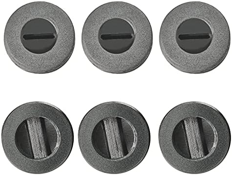 FILECT 6PCS Caps de suporte de escova de carbono 22mm O.D, 7mm Espessura Tampa do motor Tampa de plástico Frea de encaixe preto preto
