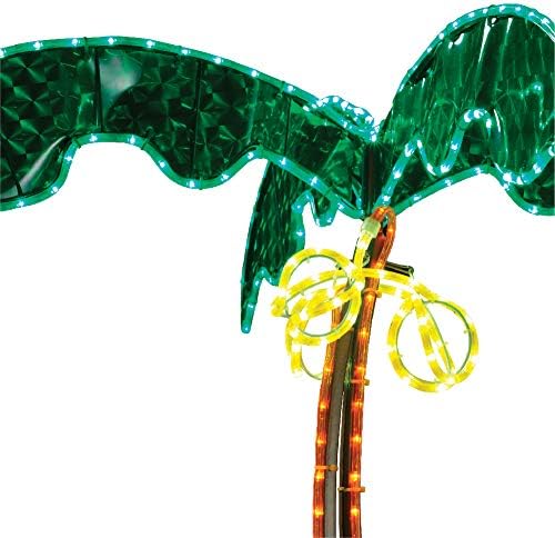 Longlife Green Longlife 7 pés Decorativo Palm Tree Light - Com cocos super brilhante LED LED LUZ para uso interno e externo