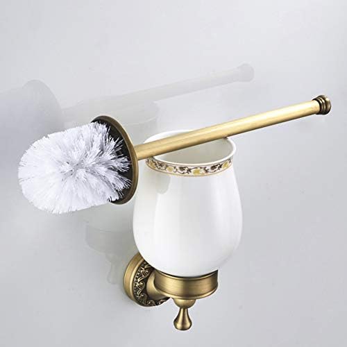 Montagem da parede Brush e suporte de vaso sanitário e suporte de cobre Antigo suporte de escova de vaso sanitário
