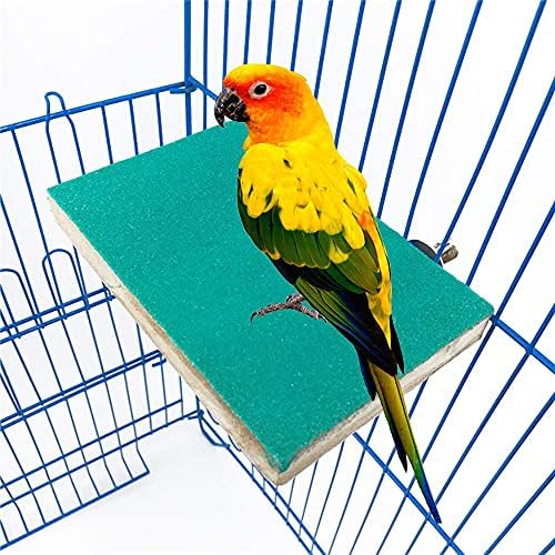 Stanho colorido de poleiro de pássaro colorido Newcomdigi, brinquedos de gaiola, plataforma de madeira natural e bastões