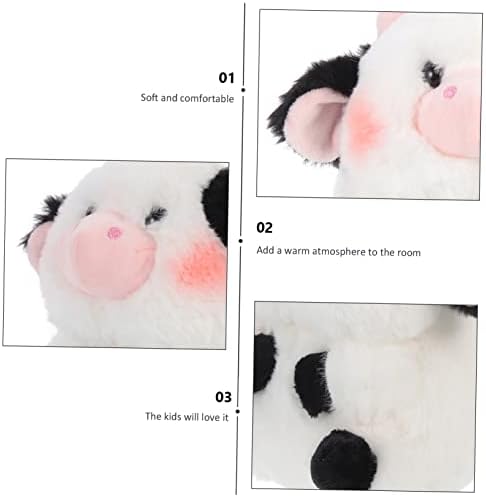 Toyvian Cow Plush Doll Doll Toy Brinquedo de pelúcia Crianças travesseiros corpora