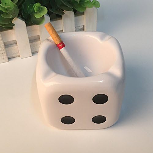 SDYHG Creative Personality Dice Ceramic Ashtray Fashion Fashion Trendência européia Trendência Decoração da sala de escritório,