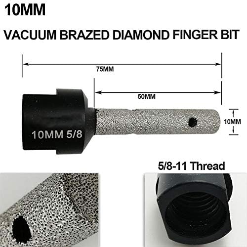 Conjunto de broca de peças XMEIFEI 1PC DIA 10/20/2020 mm Bits de dedos de diamante de vácuo de vácuo com 5/8-11 ou M14 Frea