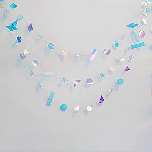 10 PCS Decorações de festa de confete holográfico de euforia