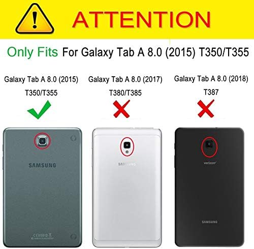TAB A 8.0 T350 Case Dwaybox Tampa robusta robusta de traseira dura com Kickstand for Samsung Galaxy Tab A 8,0 polegadas