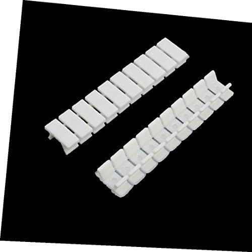 X-Dree 100pcs ZB4 DIN Terminal Terminal Block Rótulos de marcação de marcação de marcas em branco Branco (100pcs bloque