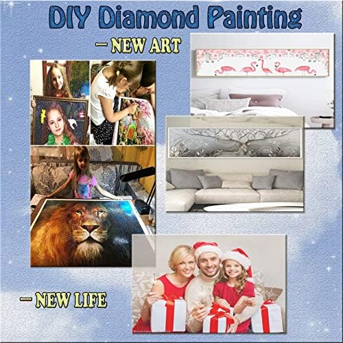 Kits de pintura de diamante para adultos, cor em cor em cor em cor em colorido infantil tinta para iniciantes 5D por números, broca completa redonda de diamante gemas de cristal suprimentos de arte para decoração de parede em casa, 16x32in