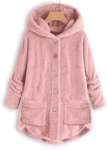 Casacos de inverno ndvyxx para mulheres casuais jaqueta de lã quente sherpa macio e arborizada com casaco grosso fora com bolsos