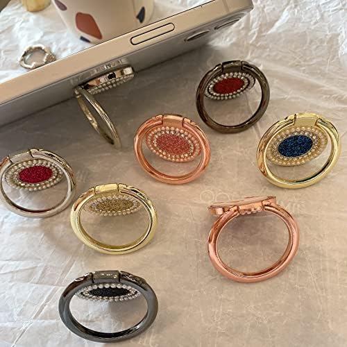 Anel de telefone celular Glitter Knob Loop Diamond Pearl Dyding Ring Grip Kickstand para Montagem de Carros Magnéticos