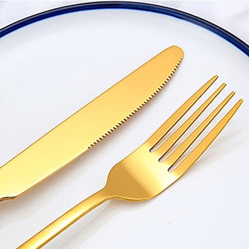 Conjunto de talheres wsjqb, conjunto de jantar de aço inoxidável, 4 incluem faca/garfo/fork de sobremesas/colher/colher de chá de mesa