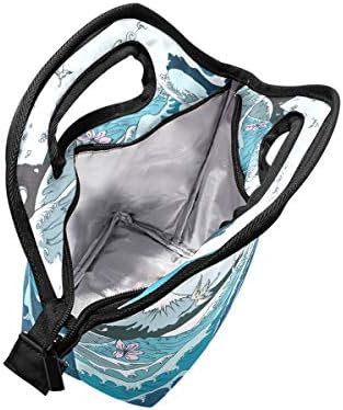 Lancheira de lancheira ALAZA Lunhante congelaável para crianças meninas meninas e homens, Fuji Mountain Cooler Zipper portátil bolsa de lancheira para o trabalho piquenique