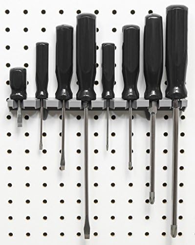 Ernst Manufacturing - Organizador de chave de fenda de 5350 V -Slot, 8 ferramenta cinza