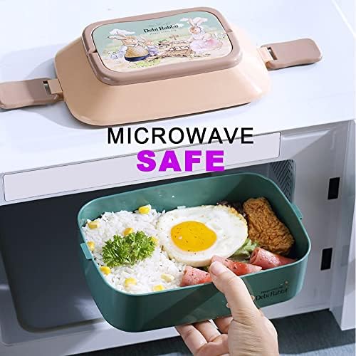 Emmawu Bento Box for Kids and Toddler, contêiner de armazenamento de lanches à prova de lanches à prova de vazamentos com garfo