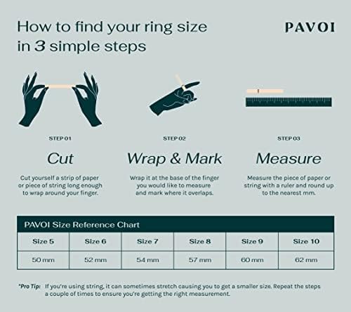Pavoi 14K Gold Bated Solid 925 Sterling Silver CZ simulado Diamante simulado Ring Eternity Bands for Women