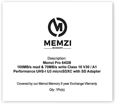 MEMZI PRO 64 GB Compatível com cartão de memória/funciona com o Samsung Galaxy M30S, A90 5G, A70, A60, A50, A40,