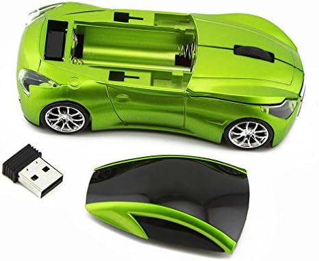 Sport Car Shape Mouse de 2,4 GHz Ratos ópticos sem fio 3 botões DPI 1600 Mouse para laptop para PC